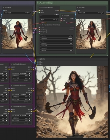 FLUX模型結合我家的LoRA娃娃們~
